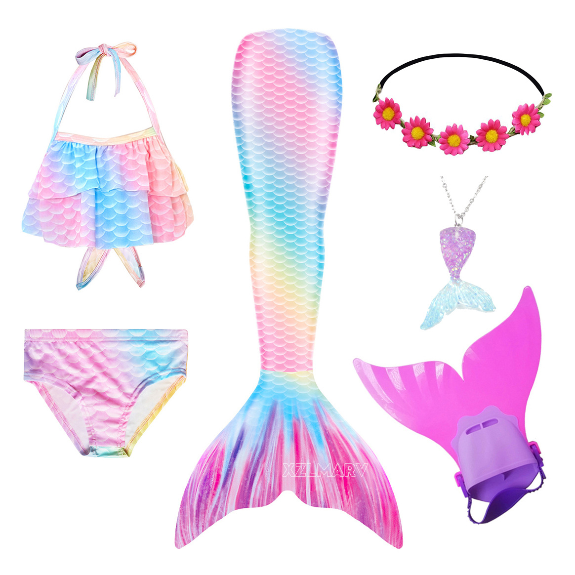 Girls Swimming Mermaid Tail Gi - đánh giá và giá Flippers Swimming