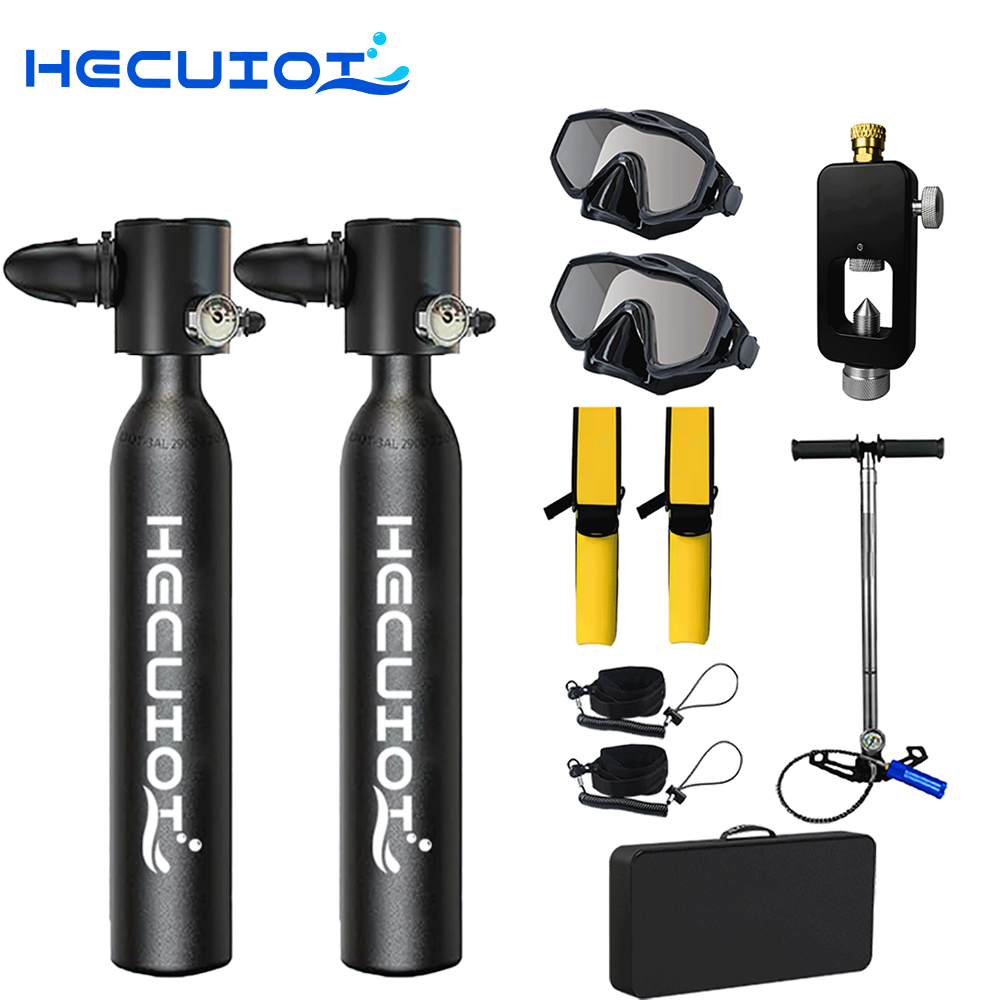 HECUIOI Mini Scuba Tank Diving - đánh giá và giá Snorkel Set