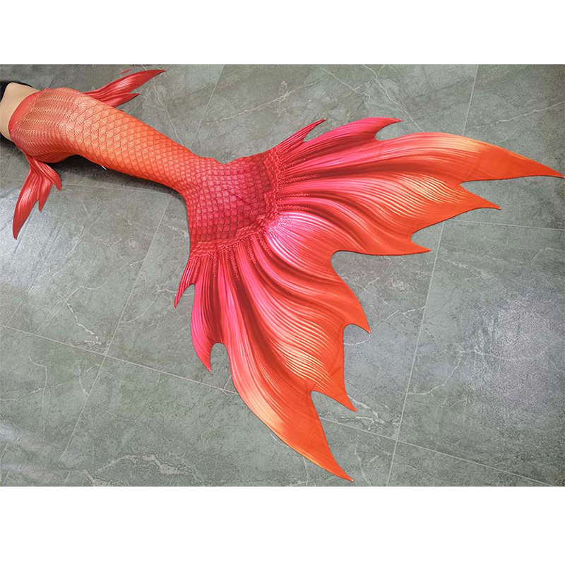 Orange Woman Mermaid Tail Skin - đánh giá và giá Swim Fins
